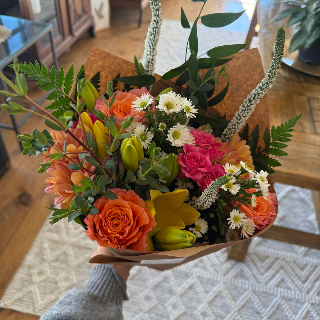 Wrapped Floral Bouquet